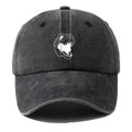A Printed Washed Vintage Unisex Baseball Cap, Adjustable, in European and American Fashion, Featuring a Duckbill Style, Suitable for Outdoor Camping, Travel, Parties, Hip-hop, and Curved-brim Designs, Making It a Trendy Baseball Cap