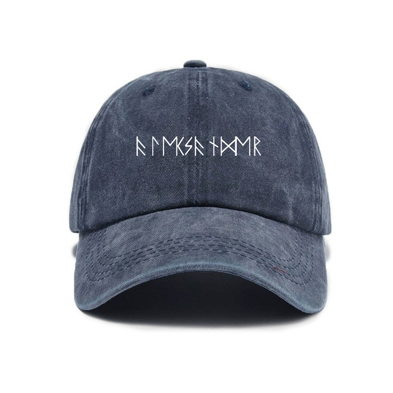 Distressed Printed Baseball Cap Adult Hot Selling Trendy Printed Vintage Distressed All-Match Men Women Water Wash Baseball Cap Outdoor Sunshade Cap