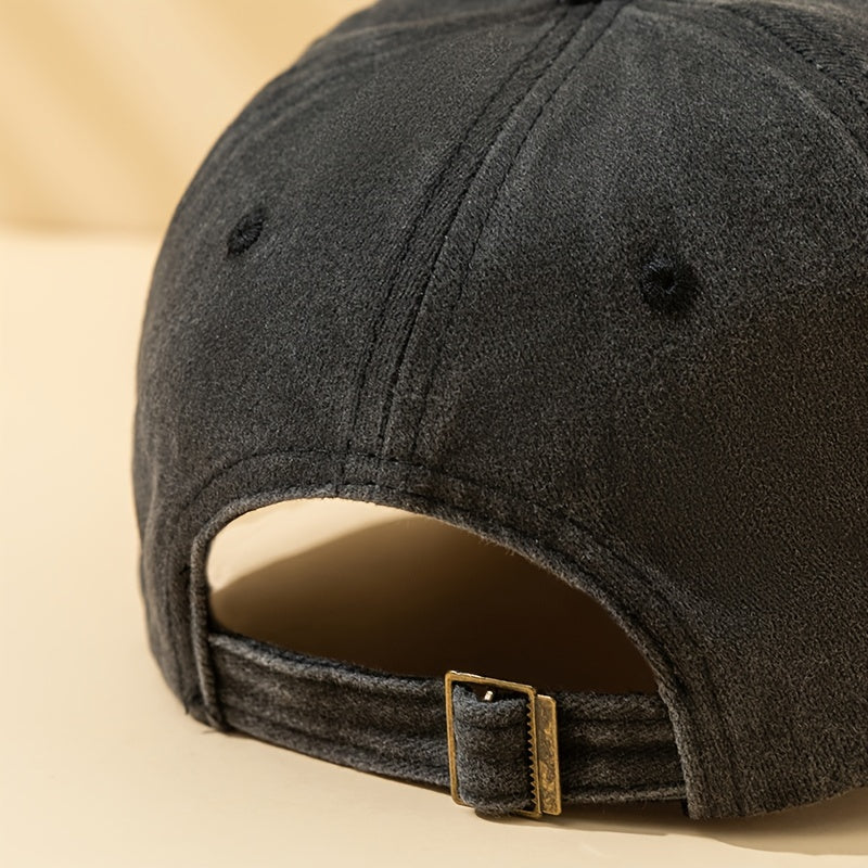 Trendy Men'S Vintage Washed Baseball Cap Featuring a Unique Fish Pattern, Casual And Versatile, Breathable, Comfortable, Lightweight, Adjustable Fisherman Hat for Outdoor Sports And Fishing, Stylish Brand Fishing Hat