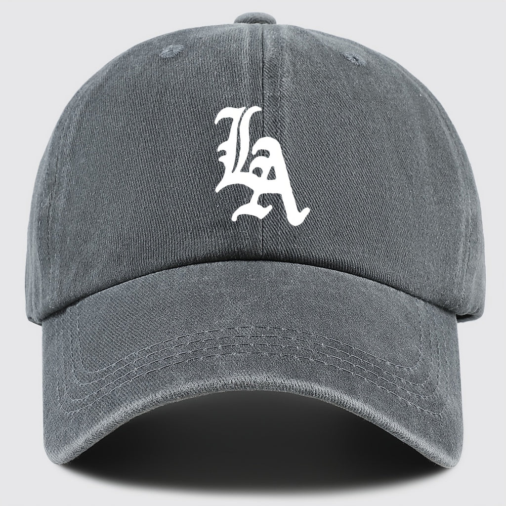 "LA" Printed Baseball Cap Dad Hat, Street Style Golf Cap Mom And Dad Matching, Breathable Comfortable Unisex Design, Workwear Style Trucker Hat, Urban Series Hat Suitable for Parties, Driving, Hip-Hop, Skateboarding, Cycling, Sports, Fitness