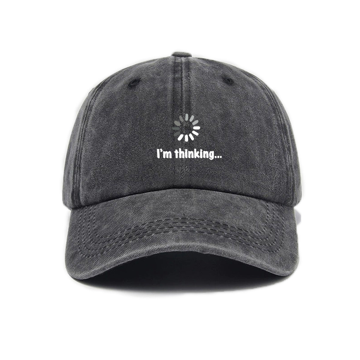 Unisex Cross-Border Versatile Fashion Trend Symbol Print Washed Distressed Soft Top Sun Visor Baseball Cap