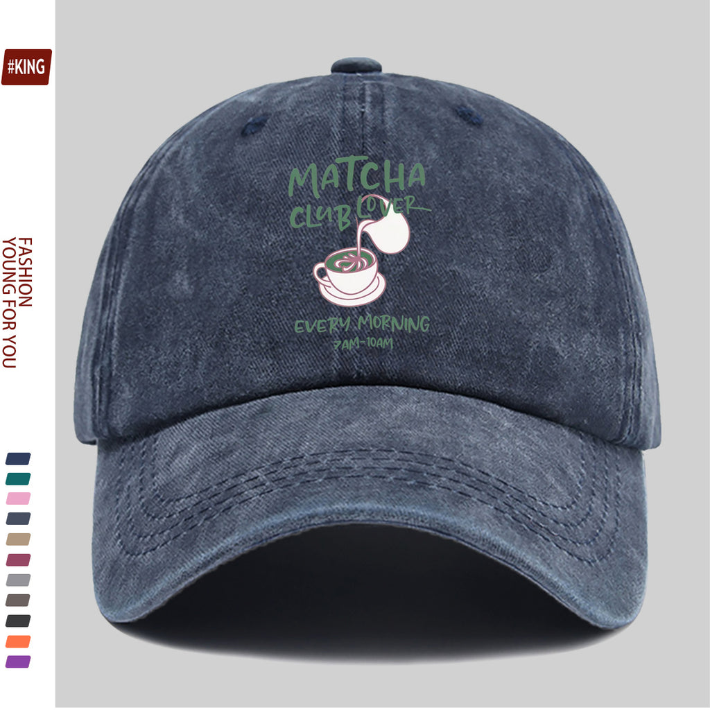 1pc Matcha Drink Pattern Printed Unisex Baseball Cap, Fashionable And Easy Versatile Urban Hat, Multifunctional Outdoor Sports Cap, Comfortable And Breathable Trucker PAPA Hat, Adjustable Outdoor Fishing Hat, Available in Multiple Colors