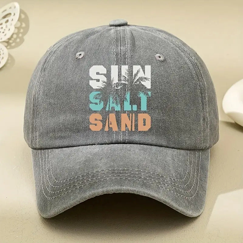 Newly Designed Washed Baseball Cap for Women Featuring a Vintage Coconut Tree Print, Perfect for Outdoor Events, Parties, And Hip Hop Style