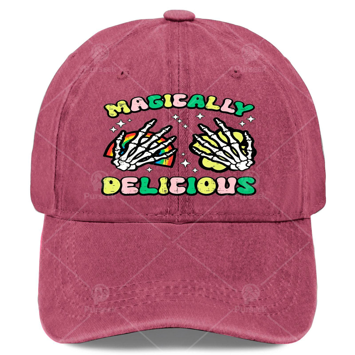 St. Patrick's Day Gothic Skeleton Hand Cap with Irish Print - Adjustable Low-Profile Baseball Hat Suitable for Men & Women, Machine Washable, Themed for Parades, Pubs & Daily Wear