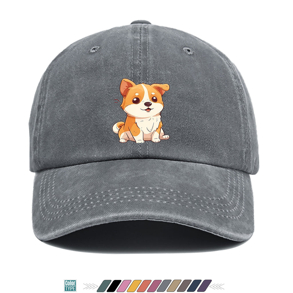 1pc Corgi Print Baseball Cap Suitable for Daily Outfits, Outdoor Activities & Gifts - Adjustable Snapback Hat with Corgi Dog Pattern, Unisex for Men & Women, Corgi-Themed, Park Strolls, Casual Wear (Cute Corgi)