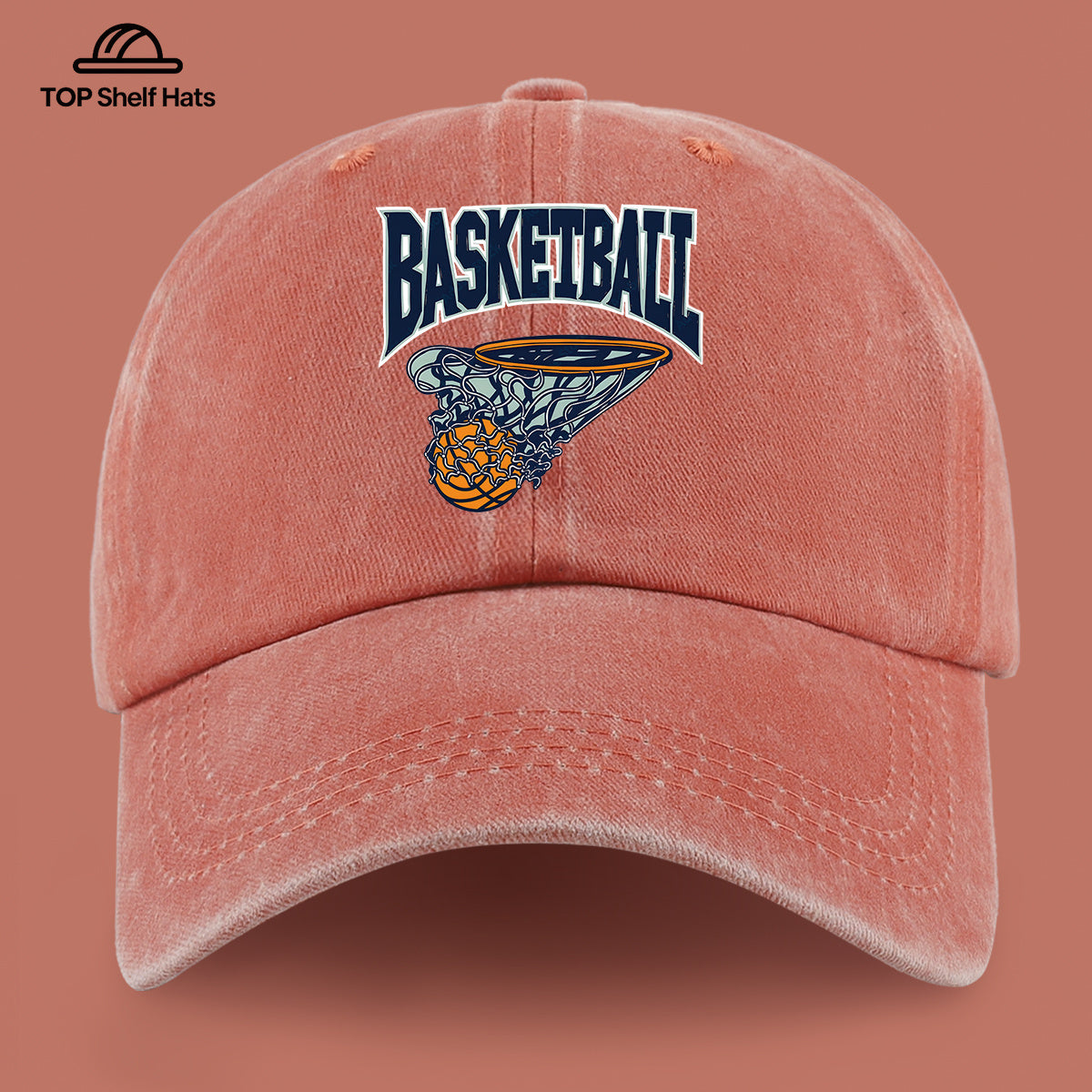 1pc American Retro Basketball Pattern Design Printed Baseball Cap, Lightweight Comfortable Breathable Adjustable Size, Black PAPA Truck Driver Retro Dad Hat, Mom Beach Vacation Sun Hat, Youth Couple Outdoor Skate Hat