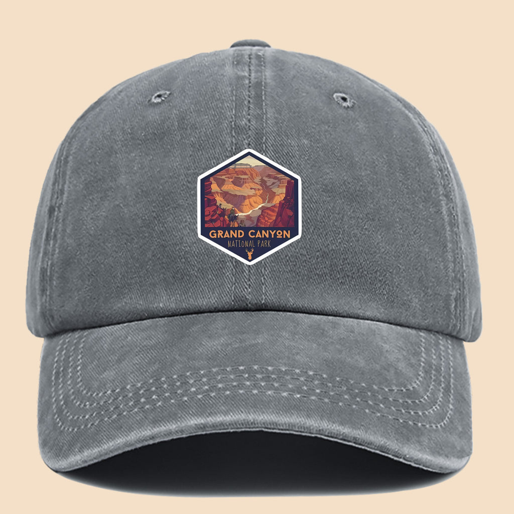 1pc Polyester Material Brightly Colored Grand Canyon National Park Minimalist Theme Design Printed Baseball Cap. Urban Casual Headwear. Black Papa Trucker Hat. Solid Color Minimalist Retro Soft-Top Curved Brim Dad Hat. Adjustable Size. Unisex Music