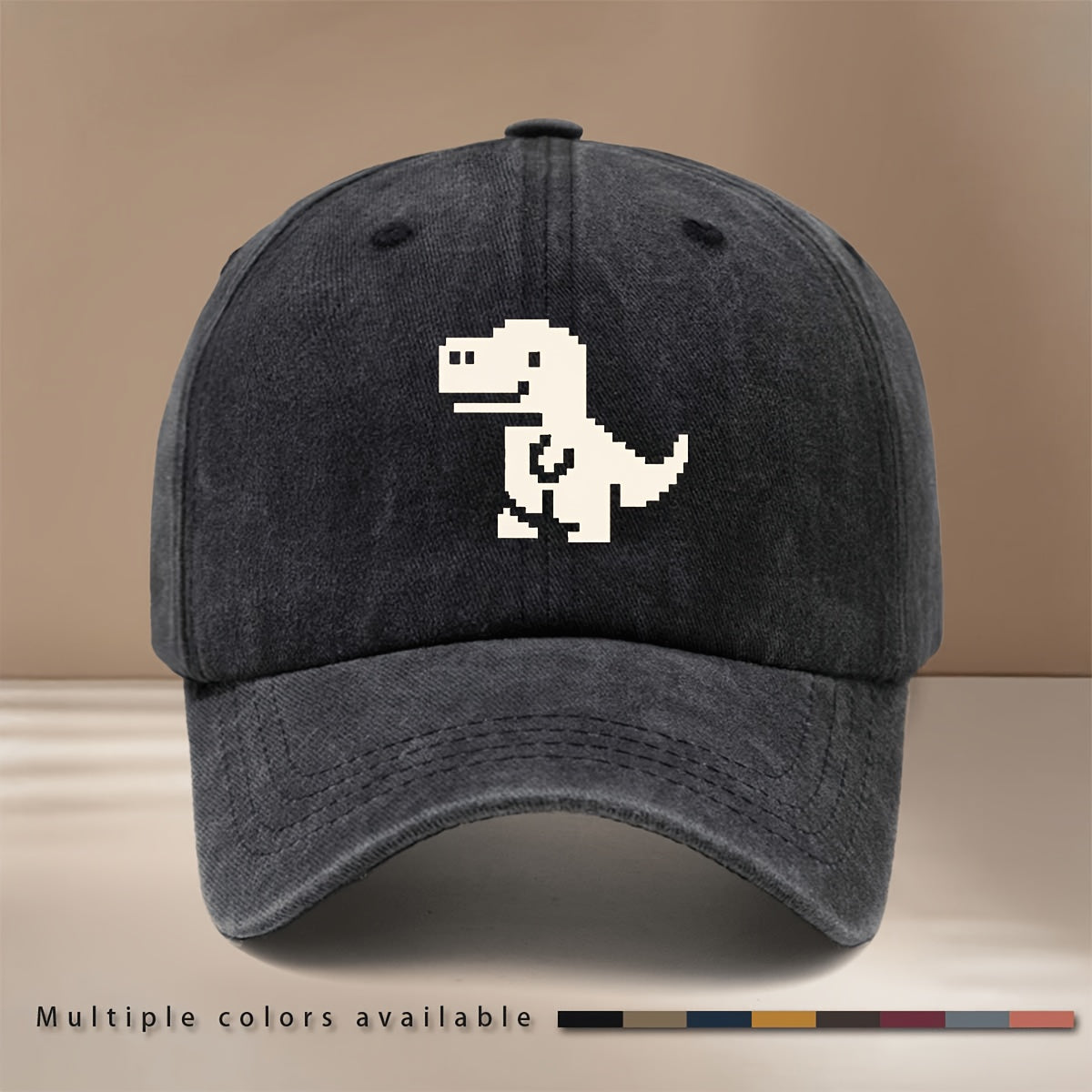 This Is a Baseball Cap with Pixel Art Pattern, Trendy Comfortable Adjustable Size Casual Hat Unisex Lightweight Easy Duckbill Cap Outdoor Sports Dining Camping Matching Fashion Curved Brim Hat Sports Event Cheerleading Matching Style Versatile 6-Pan
