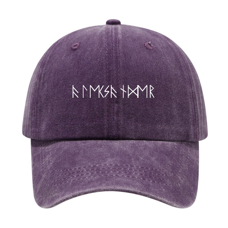 Distressed Printed Baseball Cap Adult Hot Selling Trendy Printed Vintage Distressed All-Match Men Women Water Wash Baseball Cap Outdoor Sunshade Cap