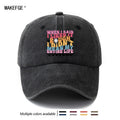 A Unisex Fashionable and Versatile Printed "Funny Life" Letter Baseball Cap, Featuring a Classic Vintage Washed Lightweight Curved Brim. Suitable for Outdoor Vacations, Travel, Camping, and Other Casual Occasions. A Hip-hop Cap for Holiday Parties