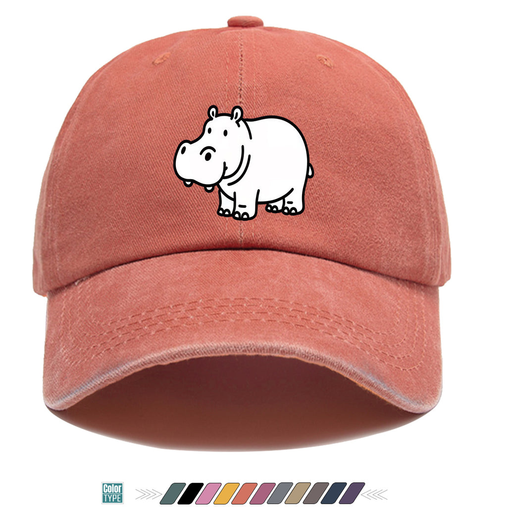1pc Cartoon Hippopotamus Black And White Line Print Baseball Cap, Comfortable Breathable Duckbill Hat, Fashionable Cute Easy Unisex Adjustable Casual Daily Outing Hat, Vacation Hat, Bestie Couple Matching Hat, Suitable for Shopping, Picnic, Walking