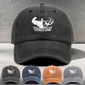 Men's & Women's Adjustable Baseball Cap with Muscle Silhouette & "FITNESS GYM" Print - Curved Brim Snapback Hat Suitable for Gym, Yoga, Outdoor Sports, Washed Style for Fitness Enthusiasts, Strength Training, Unisex