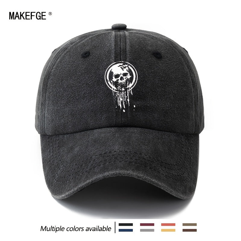 A Stylish And Versatile Unisex Printed Baseball Cap with a Round Design, Featuring a Classic Retro Washed Look. This Lightweight Outdoor Cap Is Perfect for Truck Drivers And Suitable for Casual Occasions Like Outdoor Vacations, Camping
