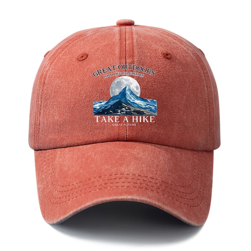 A Unisex Fashion All-Match Printed White Blue Sea Baseball Cap, Classic Retro Washed Outdoor Lightweight Curved Brim Hat, Trucker Baseball Cap, Suitable for Outdoor Vacation Travel Camping And Other Leisure Occasions, Holiday Party Hip-Hop Hat