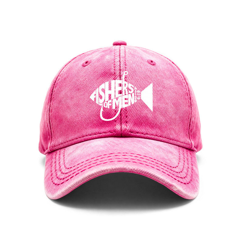 1pc Retro Style Unisex Baseball Caps, Fishers of Men, Christian Faith Design, Adjustable, Ideal for Outdoor Activities And Casual Use, Gifts for Both Men And Women, Friends. Featuring Fishing Hook, Matthew 4:19 Verse