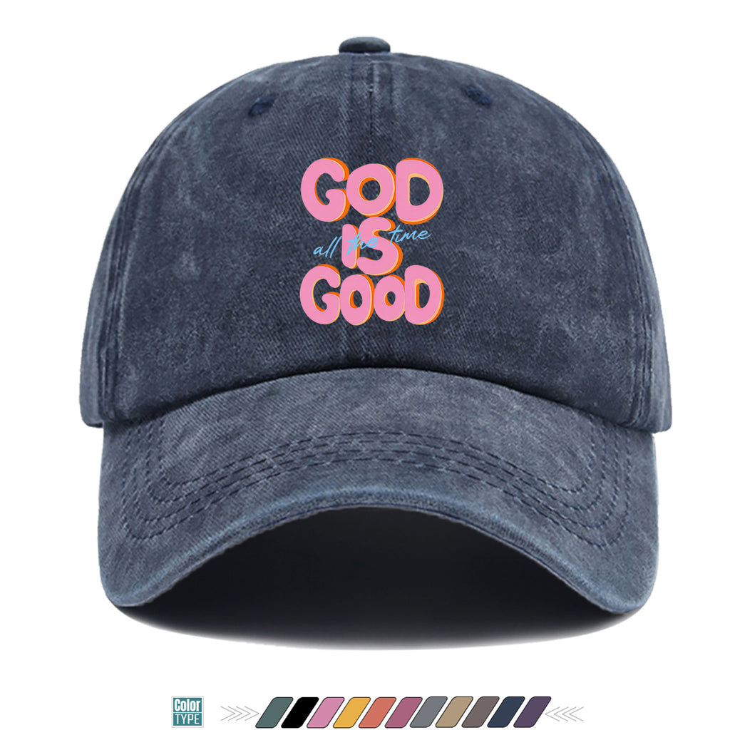 1pc "GOOD IS GOOD" English Phrase Art Print Baseball Cap, Trendy Fashion Letter Design Duckbill Hat, Unisex Adjustable Sun Hat, Street Casual Versatile Sun Cap, Suitable for Daily Outings, Travel Vacation, Outdoor Sports, Friends Gathering