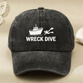 Wreck Dive Vintage Scuba Cap - Unisex Baseball Hat with Print & Wreck, Machine Washable Suitable for Outdoor Adventures, Scuba, Casual Streetwear Gift for Divers and Enthusiasts