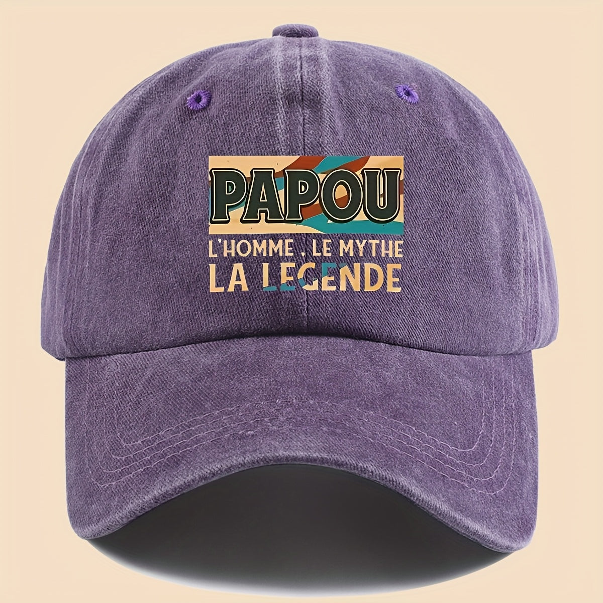 1pc PAPOU Vintage Trucker Hat - Adjustable Unisex Baseball Cap with Papa Print, Soft Lightweight Breathable Suitable for Outdoor Fishing, Hiking, Hunting, Casual Wear, Suitable for Dad, Mom, Youth, for Sports Gifts for Men & Women