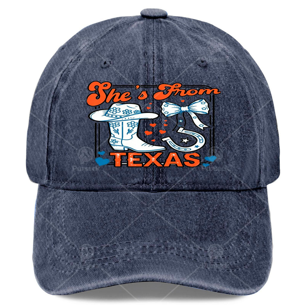 Retro Texas Cowgirl Baseball - Lightweight Western Hat with Full-Body Texan Print, Round Top & Curved Brim Suitable for Games, 4th of, Christmas, Casual Wear - Unisex for Outfits