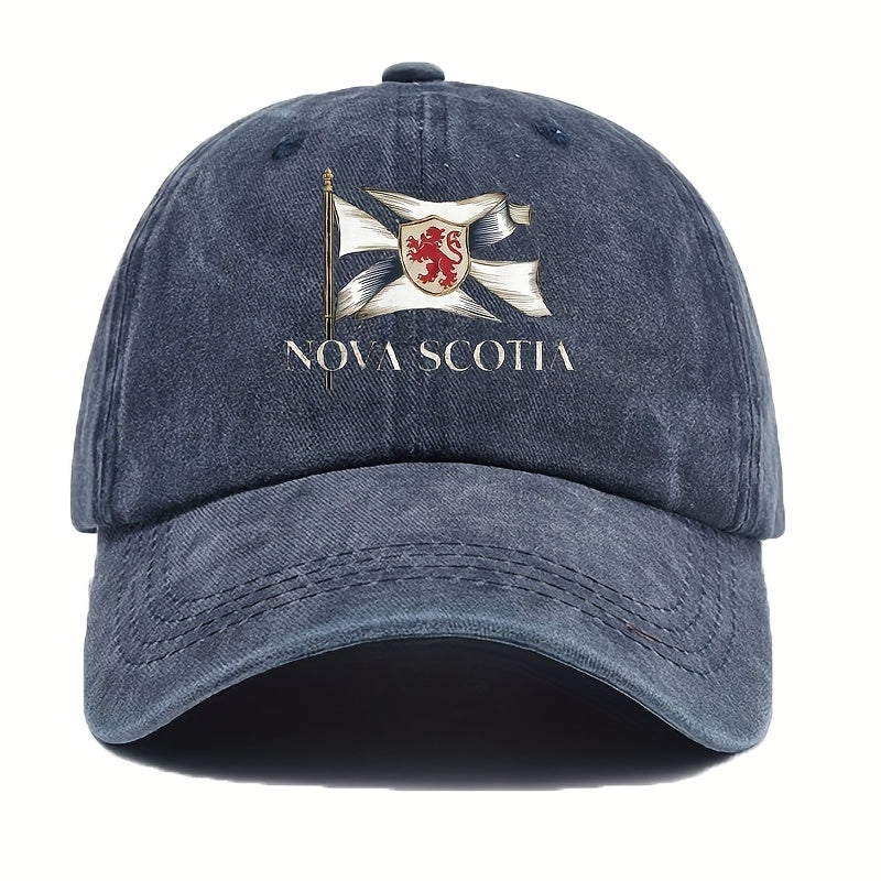 Nova Scotia Flag Baseball Cap - Lightweight, Adjustable, Vintage Style, Polyester, Hand Washable, Ideal for Outdoor And Casual Wear, Daily Cap | Vintage Style Cap | Lightweight