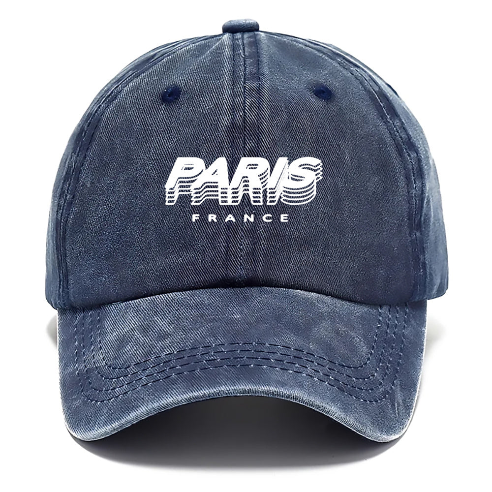 A Paris-Themed Baseball Cap - Breathable Adjustable Snapback, Curved Brim Design, Soft with Lettering, Unisex - Available in Various Colors (Brown, Navy Blue) - Casual Outdoor And Everyday Fashion Hat, Travel Accessory, Stylish Headwear