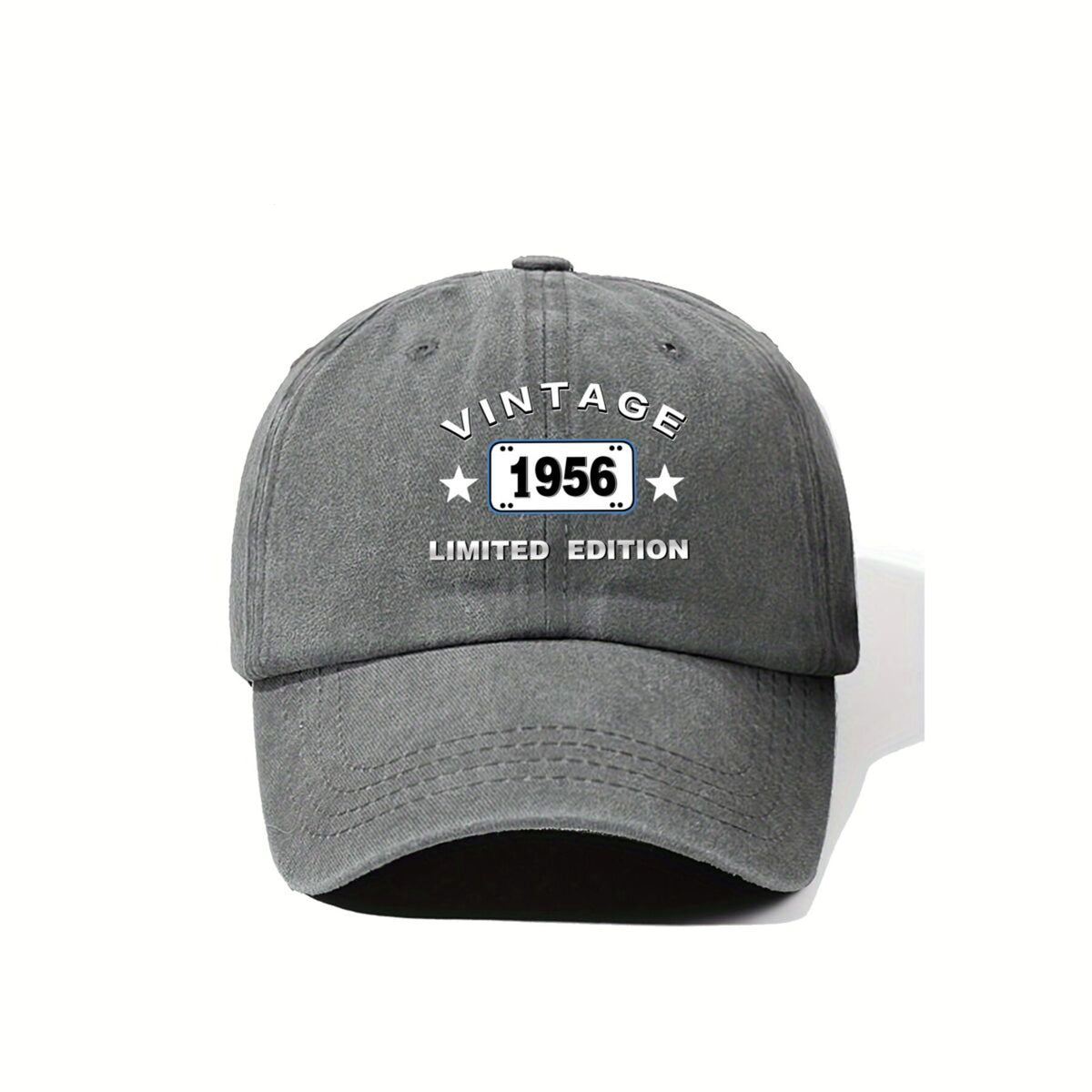 Vintage 1956 Lid Edition Design, Celebrating an Aesthetic And Its Timeless Appeal. American Retro Washed Distressed Printed Baseball Cap for Men And Women, Spring And Autumn Outdoor Sun Hat, Personalized Trendy Hip-Hop Duckbill Cap