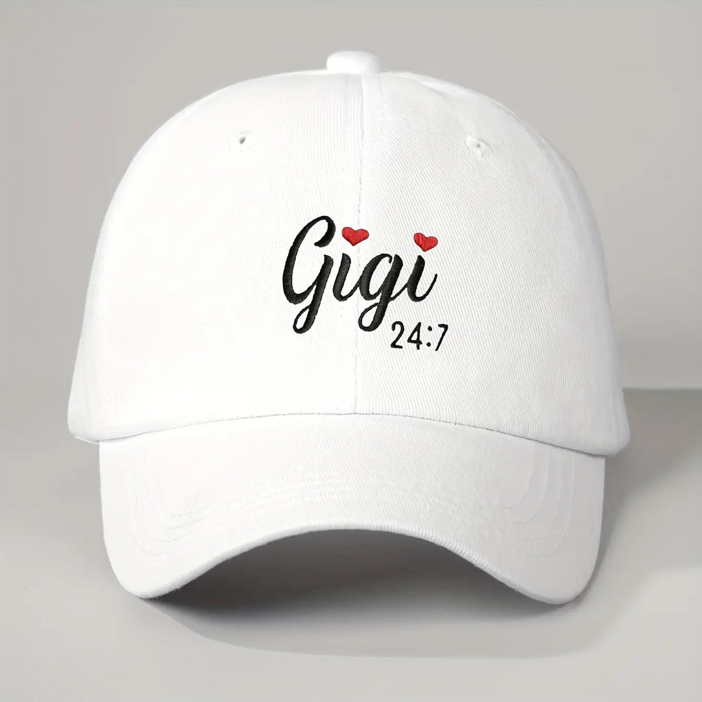 1pc GIGI Washable Baseball Cap, Unisex Trucker Hat, Breathable And Adjustable Golf Cap, Women'S Summer Fashion Curved Brim Cap, Unisex Y2K Couple Style