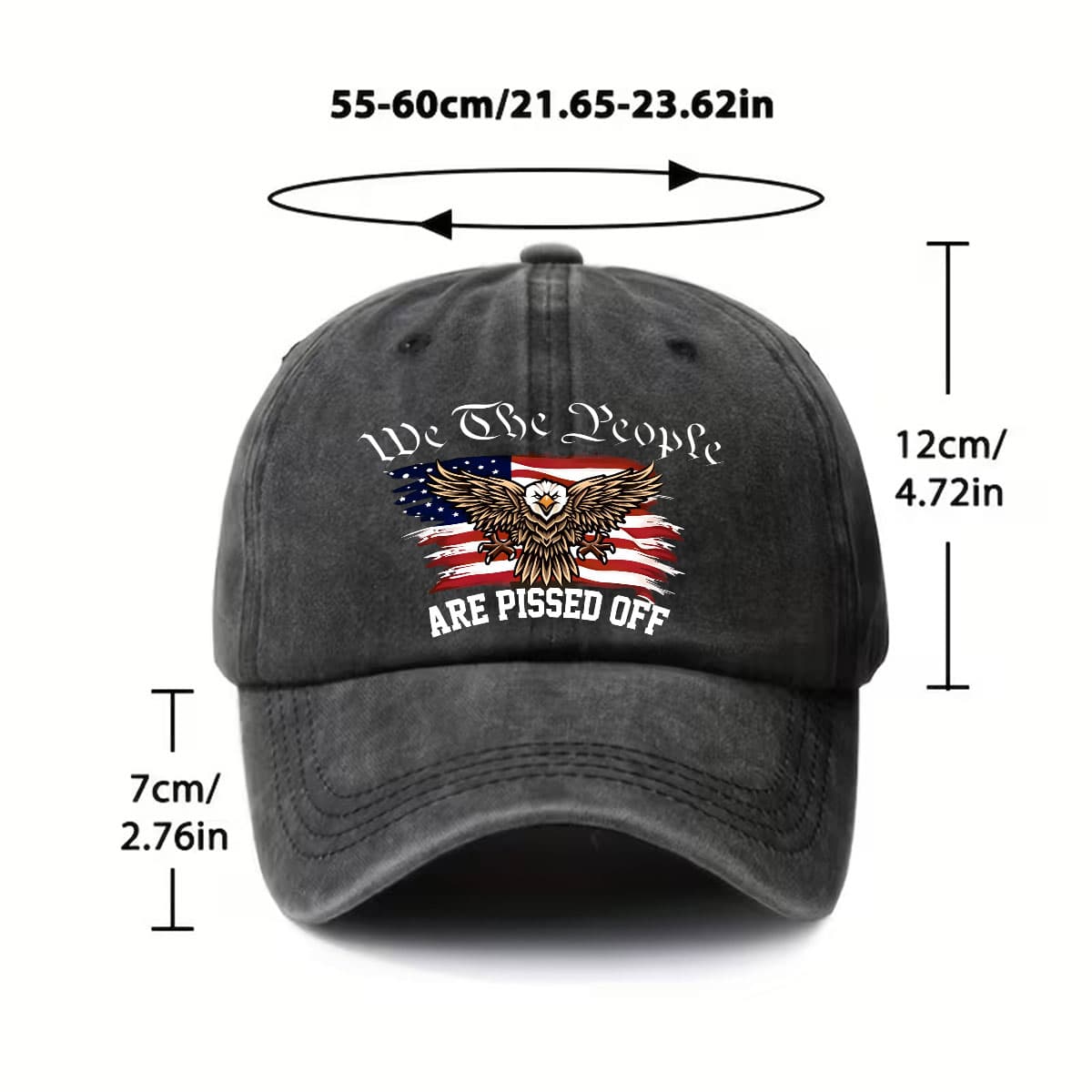 Reversible Printed Cap Vintage Dad Hat Men's Baseball Cap Moisture-Wicking Cap