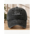 Vintage Baseball Cap with Cat Embroidery & "Whatever" Text - Adjustable Pull String Closure, Machine Washable Suitable for Women & Men, Casual Streetwear Gift for Themed Outfits, Cap for Casual Attire