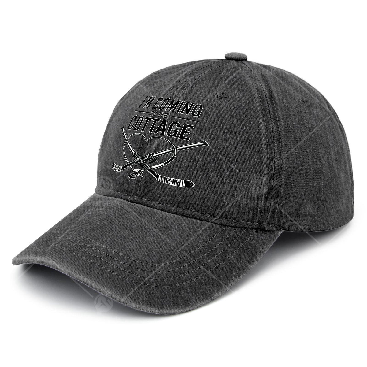 Im Coming to The Cottage Romance Hockey Shirt Couples Baseball Hat Unisex