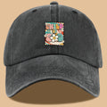 1pc "CHILD OF GOD" Vintage Fun Floral Print Baseball Cap, Comfortable and Breathable Sun Hat, Stylish, Colorful, and Beautiful, Unisex Adjustable Baseball Cap, Casual Street Fashion Hat, Outdoor Sun Hat for Sunbathing, Suitable for Daily Outings
