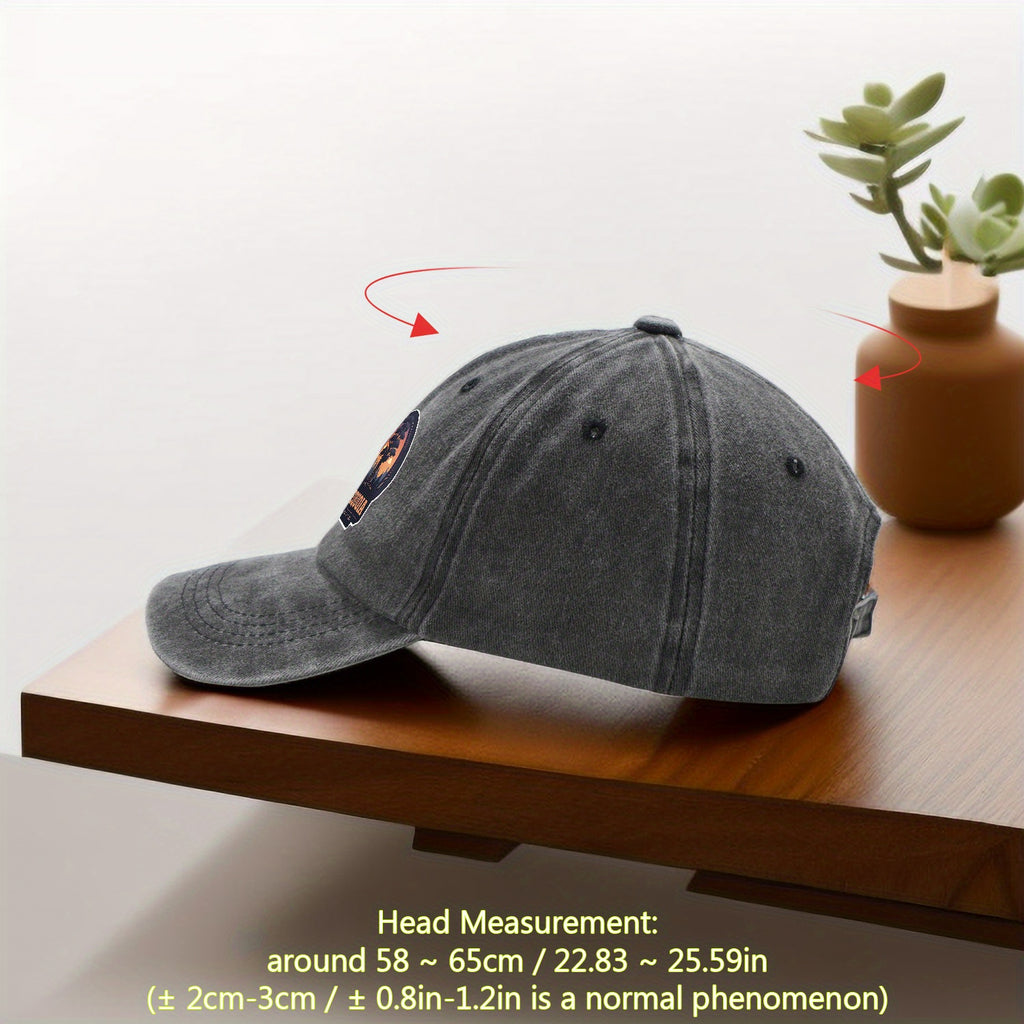 A Sequoia National Park-themed Baseball Cap with Fun Printed Patterns, Available in Multiple Colors and with Adjustable Size, Made of Washed Fabric