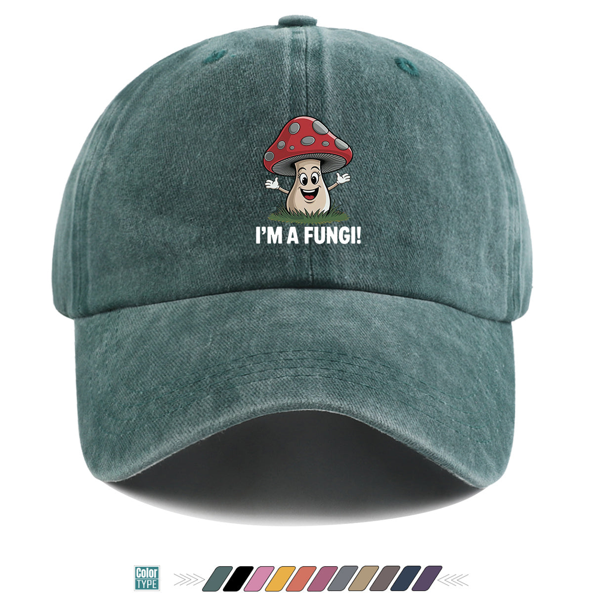 1pc Cartoon Mushroom Joyful Face Print Baseball Cap, Cute Red Mushroom with Gray Dots Hat, Comfortable and Breathable Sun Hat, Stylish, Fun, and Unique, Unisex Adjustable Baseball Cap, Casual Hat, Couple's Outing Hat, Suitable for Daily Shopping