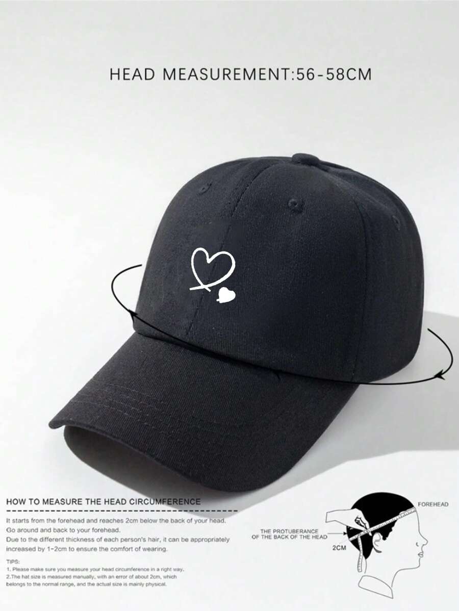 1 Stück khakifarbene Baseballkappe mit doppeltem Herz Stickerei, Unisex Sonnenhut Outdoor Essentiell Halloween