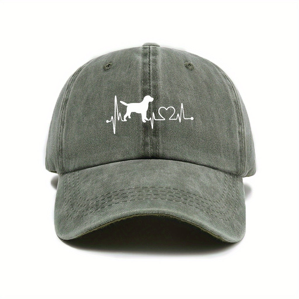 New Summer Style Cute Dog Print Baseball Cap, Sun-Protective and Breathable, Casual and Versatile Trendy Hat for Men and Women, Couple's Style with Adjustable Brim, Street Style Fashion Hat, Available in Multiple Colors