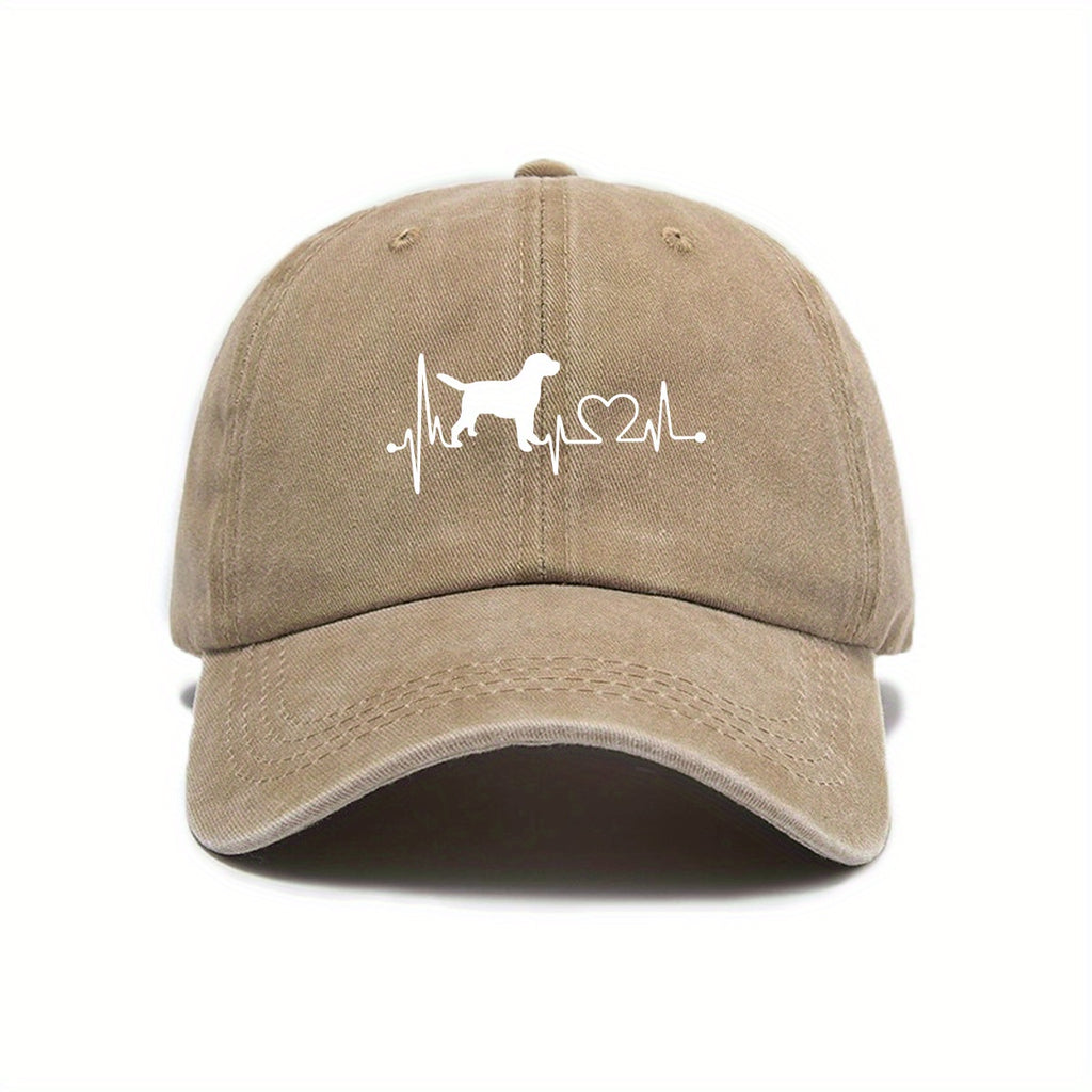 New Summer Style Cute Dog Print Baseball Cap, Sun-Protective and Breathable, Casual and Versatile Trendy Hat for Men and Women, Couple's Style with Adjustable Brim, Street Style Fashion Hat, Available in Multiple Colors