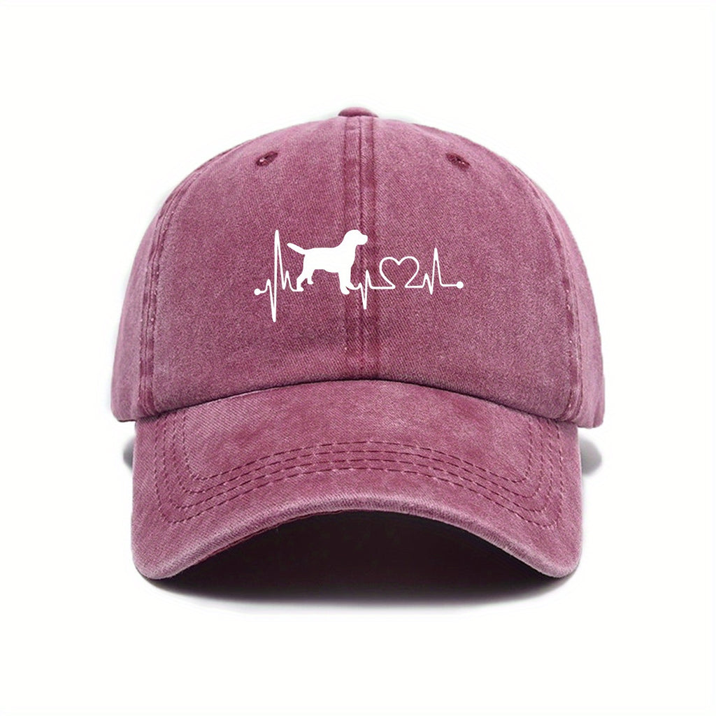 New Summer Style Cute Dog Print Baseball Cap, Sun-Protective and Breathable, Casual and Versatile Trendy Hat for Men and Women, Couple's Style with Adjustable Brim, Street Style Fashion Hat, Available in Multiple Colors