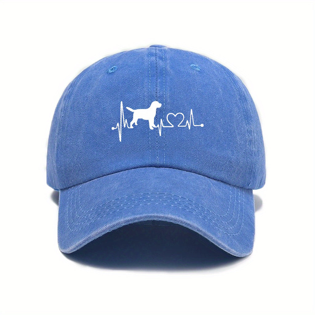 New Summer Style Cute Dog Print Baseball Cap, Sun-Protective and Breathable, Casual and Versatile Trendy Hat for Men and Women, Couple's Style with Adjustable Brim, Street Style Fashion Hat, Available in Multiple Colors