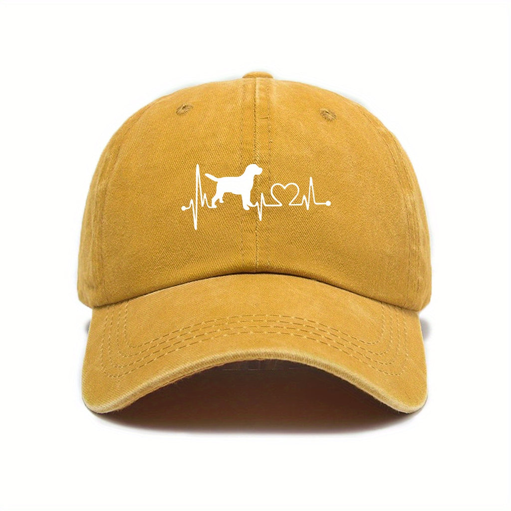 New Summer Style Cute Dog Print Baseball Cap, Sun-Protective and Breathable, Casual and Versatile Trendy Hat for Men and Women, Couple's Style with Adjustable Brim, Street Style Fashion Hat, Available in Multiple Colors