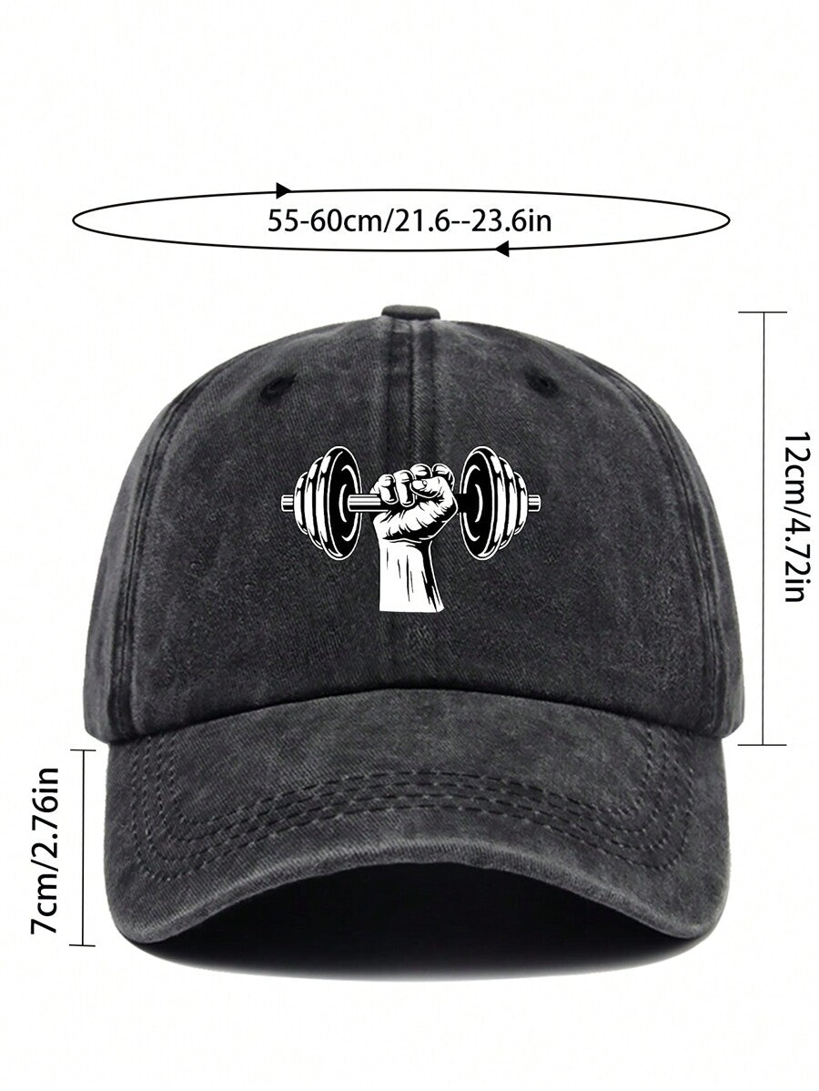 Sportkappe mit Stärke-Aufdruck, retro Unifarben, verstellbare Baseball Mütze für Damen und Herren, Sonnenschutz Kappe für Outdoor Aktivitäten wie Laufen, Fitness, Wandern, Skateboarden, Curved Brim Dad Hut, Paar Geburtstag Feiertags Geschenk