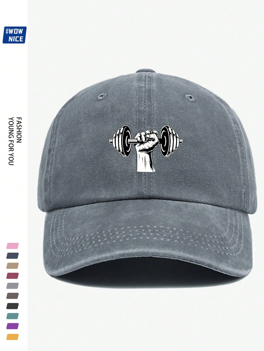Sportkappe mit Stärke-Aufdruck, retro Unifarben, verstellbare Baseball Mütze für Damen und Herren, Sonnenschutz Kappe für Outdoor Aktivitäten wie Laufen, Fitness, Wandern, Skateboarden, Curved Brim Dad Hut, Paar Geburtstag Feiertags Geschenk