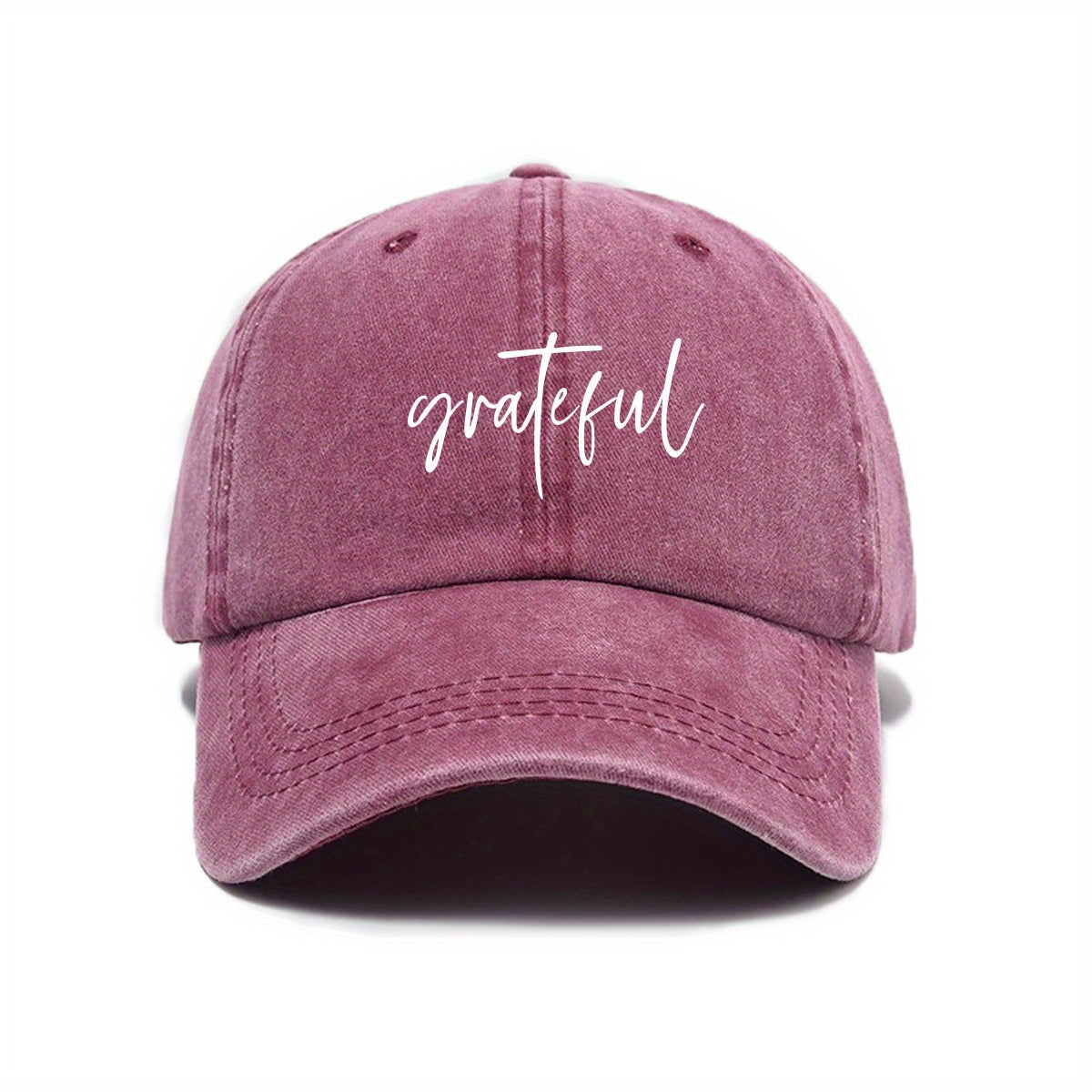 Fashionable Versatile Women'S Baseball Cap with Thanksgiving Cursive Print Design, Sunshade, Breathable, Comfortable, Casual Outdoor Hat, Adjustable Size, Easy to Match Various Styles, Trendy Essential Item