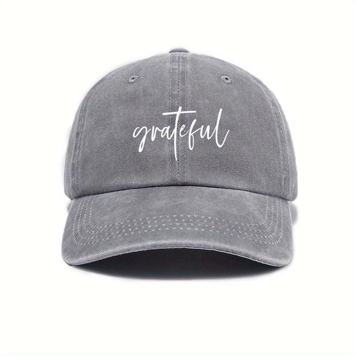 Fashionable Versatile Women'S Baseball Cap with Thanksgiving Cursive Print Design, Sunshade, Breathable, Comfortable, Casual Outdoor Hat, Adjustable Size, Easy to Match Various Styles, Trendy Essential Item