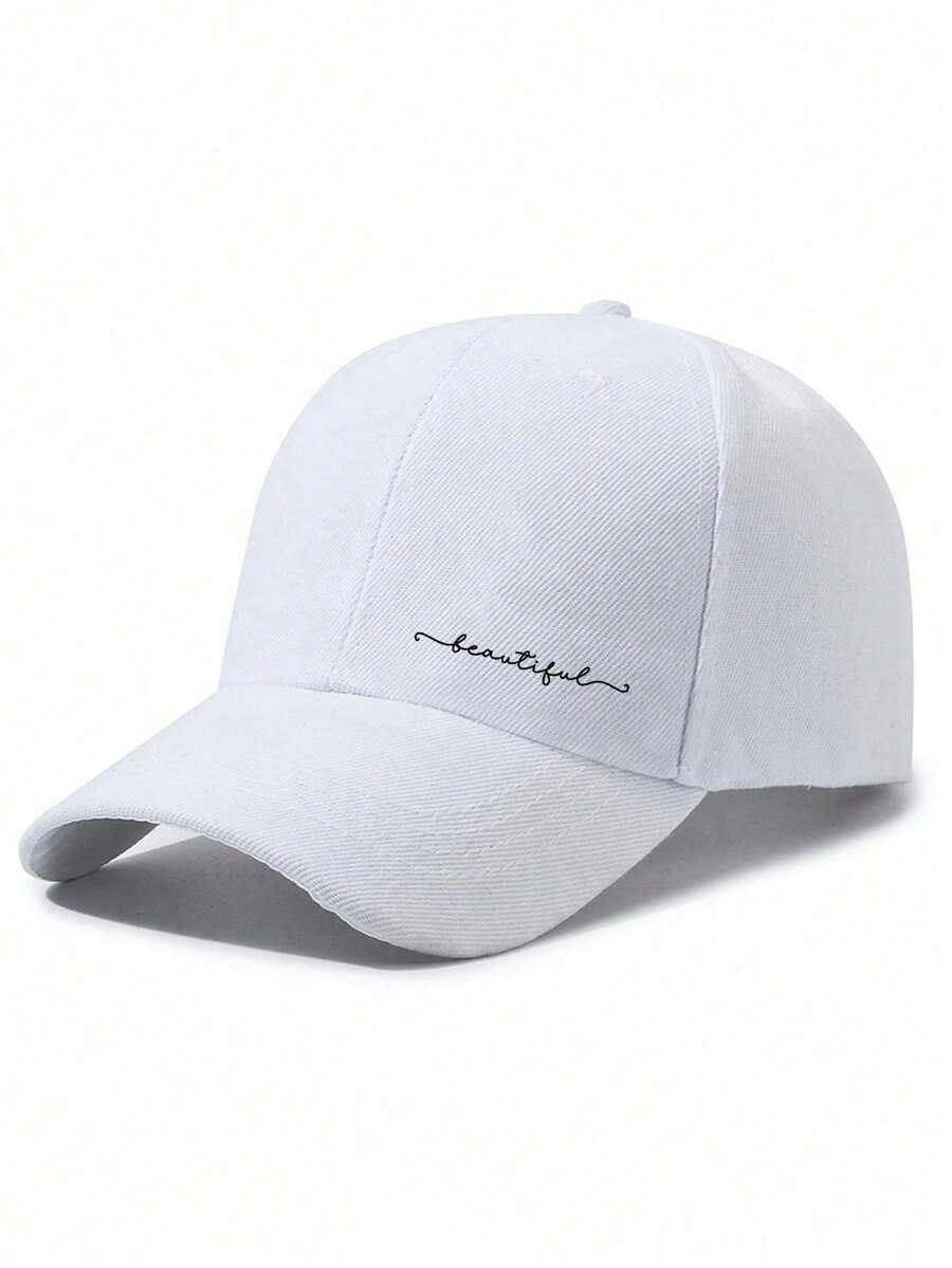 1 Stück khakifarbene Baseballkappe mit doppeltem Herz Stickerei, Unisex Sonnenhut Outdoor Essentiell Halloween