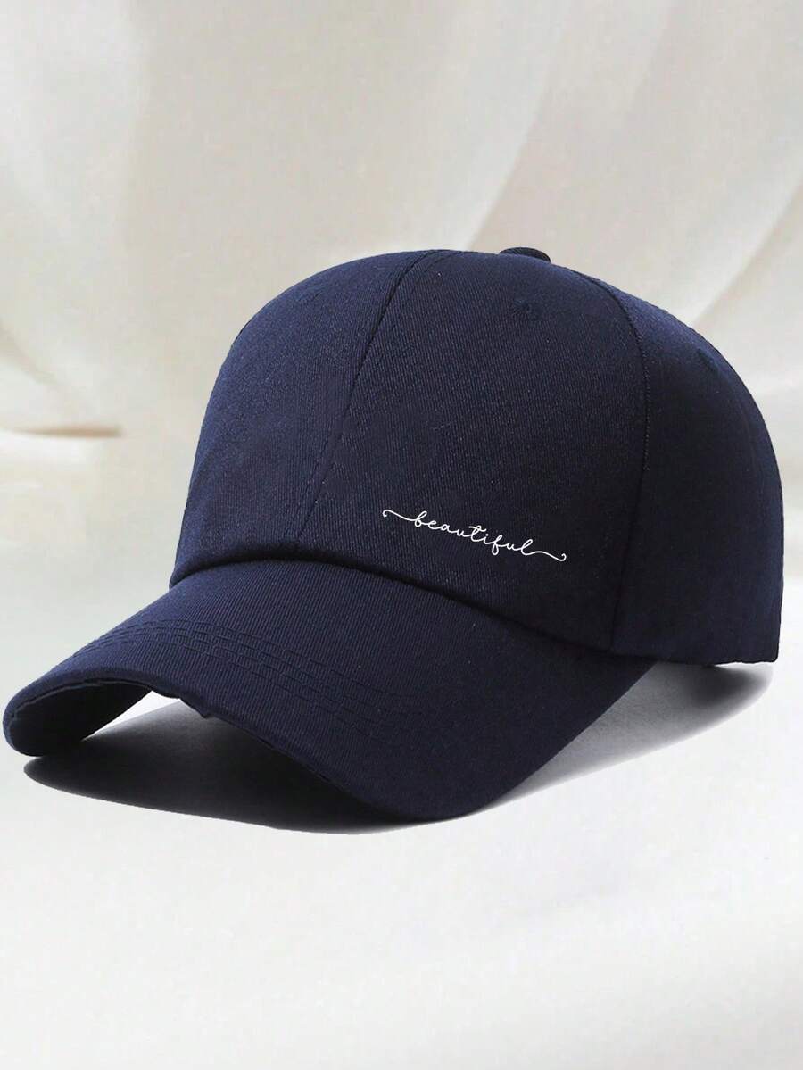 Verstellbare Baseballkappe mit "Schöne" Grafikdruck, Sonnenhut für den Außenbereich, geeignet für Frauen, unverzichtbares tägliches Pendler-Accessoire