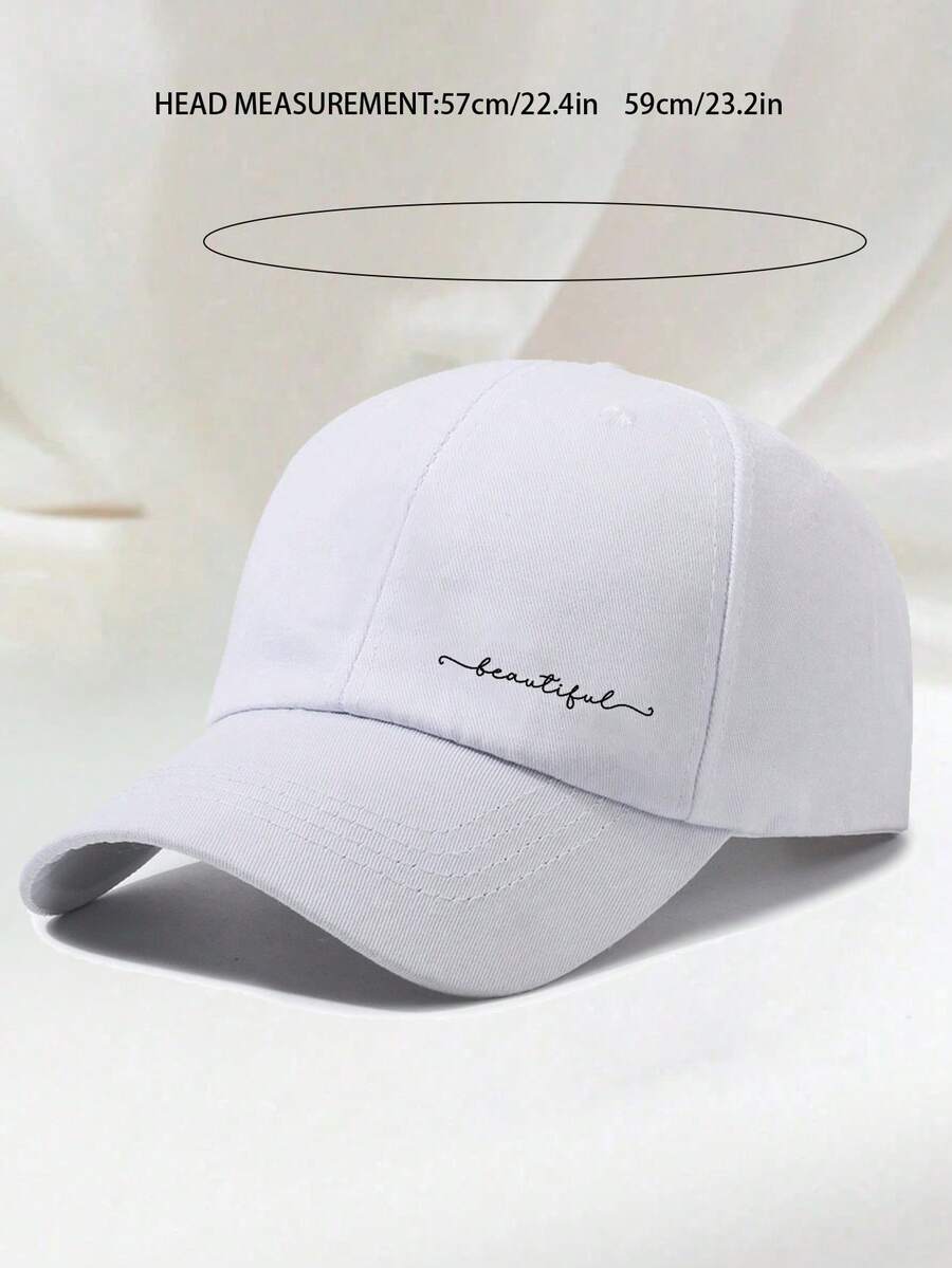 Verstellbare Baseballkappe mit "Schöne" Grafikdruck, Sonnenhut für den Außenbereich, geeignet für Frauen, unverzichtbares tägliches Pendler-Accessoire