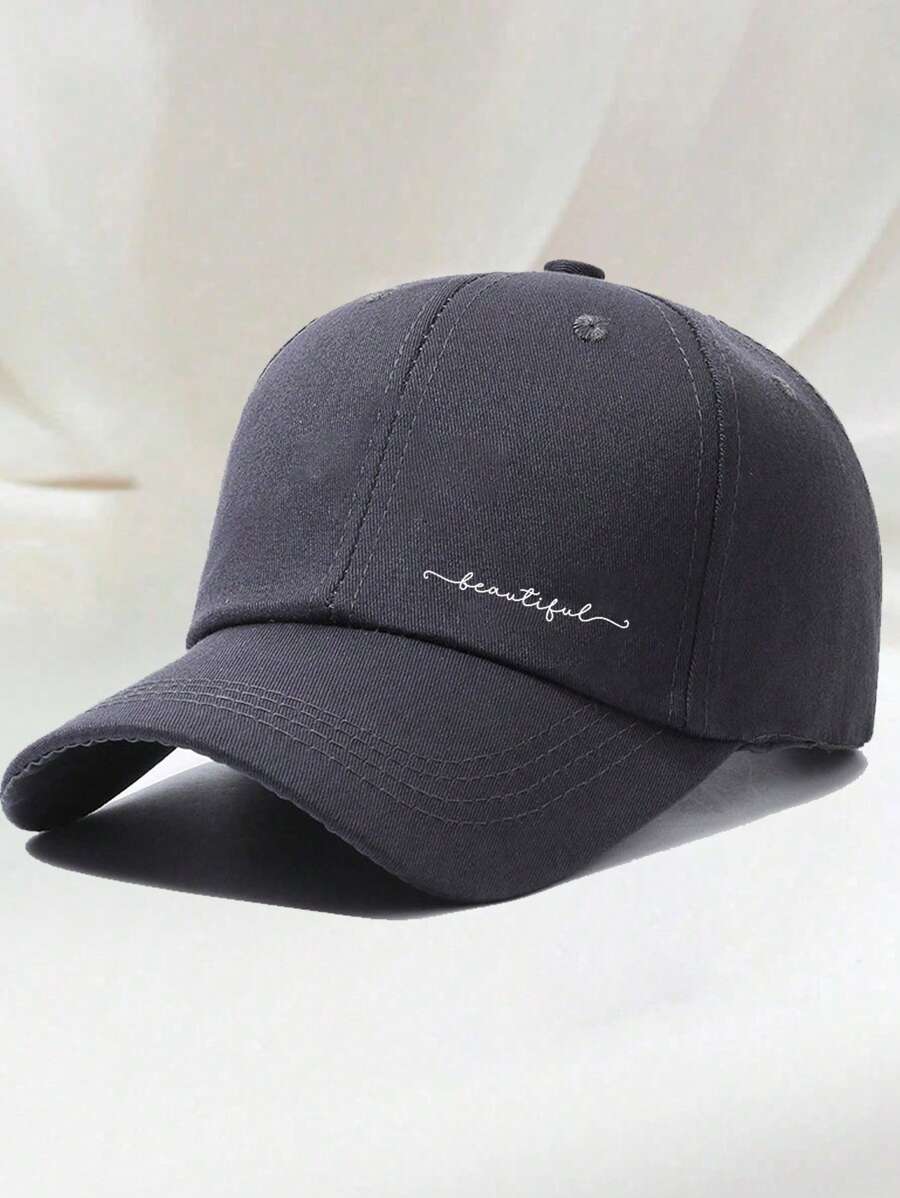 Verstellbare Baseballkappe mit "Schöne" Grafikdruck, Sonnenhut für den Außenbereich, geeignet für Frauen, unverzichtbares tägliches Pendler-Accessoire