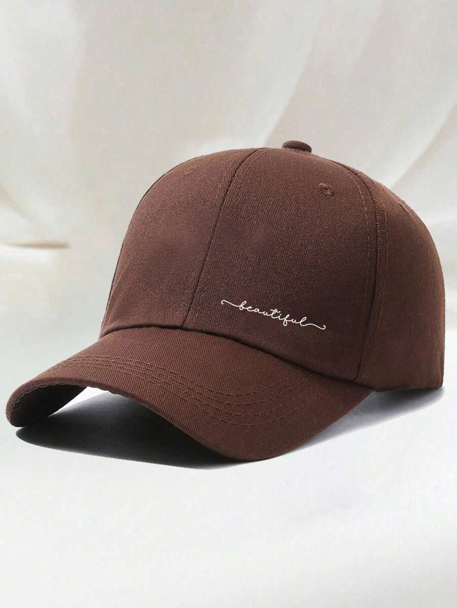 Verstellbare Baseballkappe mit "Schöne" Grafikdruck, Sonnenhut für den Außenbereich, geeignet für Frauen, unverzichtbares tägliches Pendler-Accessoire