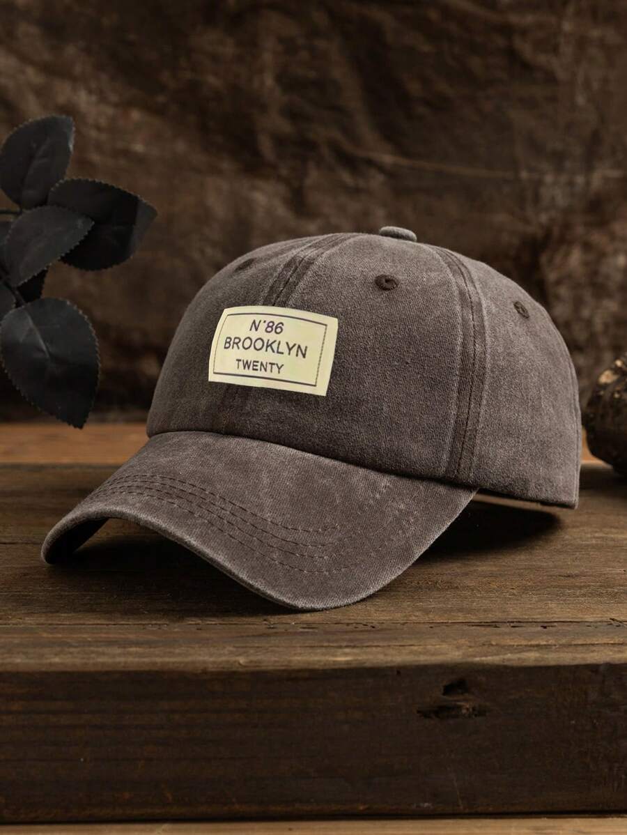 Männer Baseball Cap Mit Buchstaben Patch Dekor
