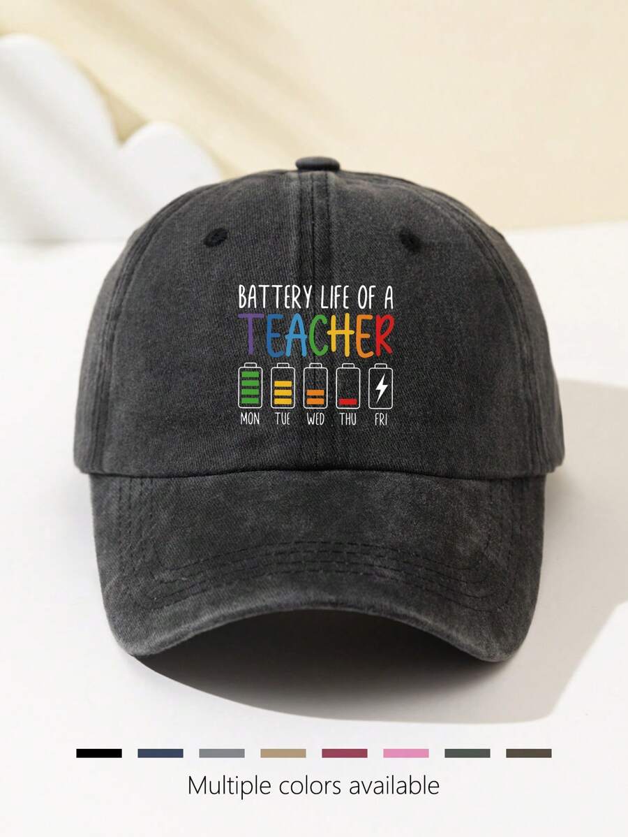 1 Stück Damen "LEHRER" Baseballcap mit weichem Schirm, verstellbar, modischer, atmungsaktiver Sonnenhut für Outdoor Sport, Camping, Reisen, Geschenk
